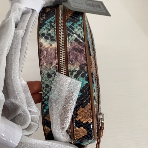 ALLSAINTS leather snake print crossbody bag - Picture 7 of 8